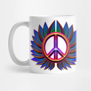 peace sign flower Mug